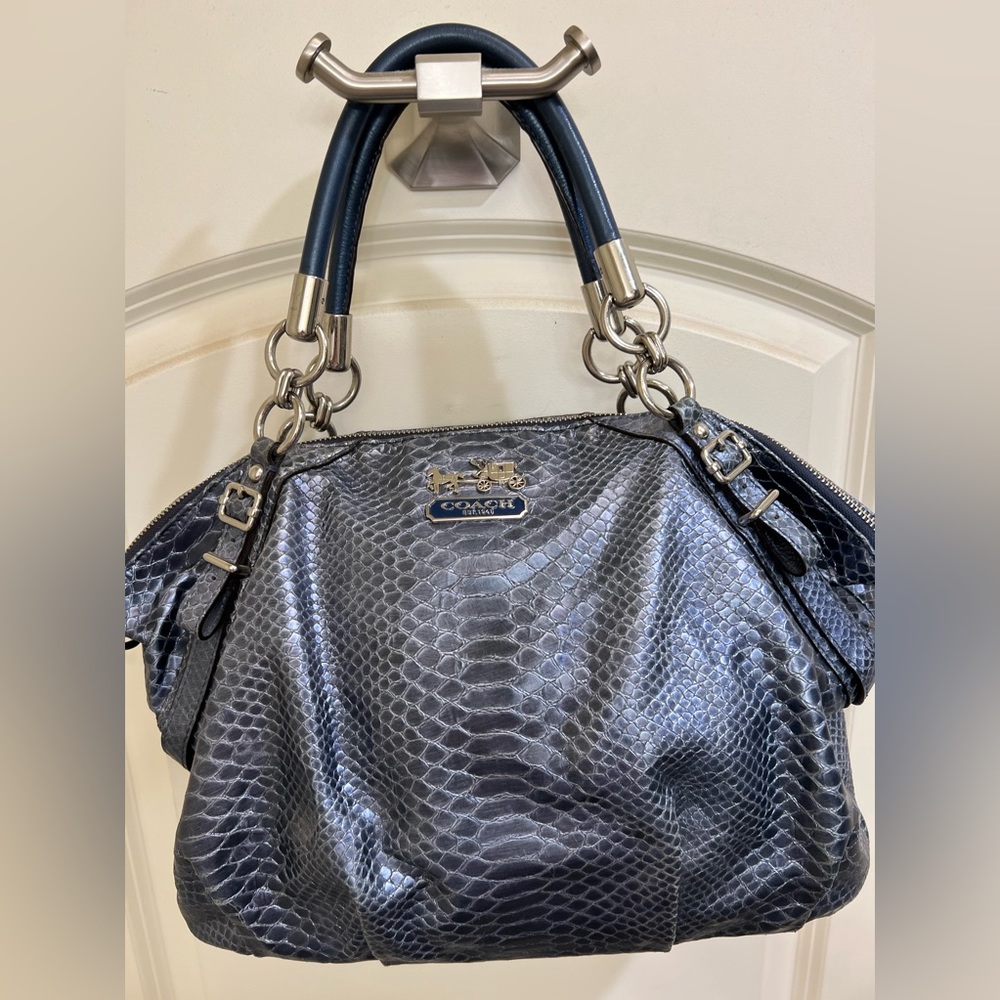 Coach Madison Sophia python leather bag in extremely good condition.